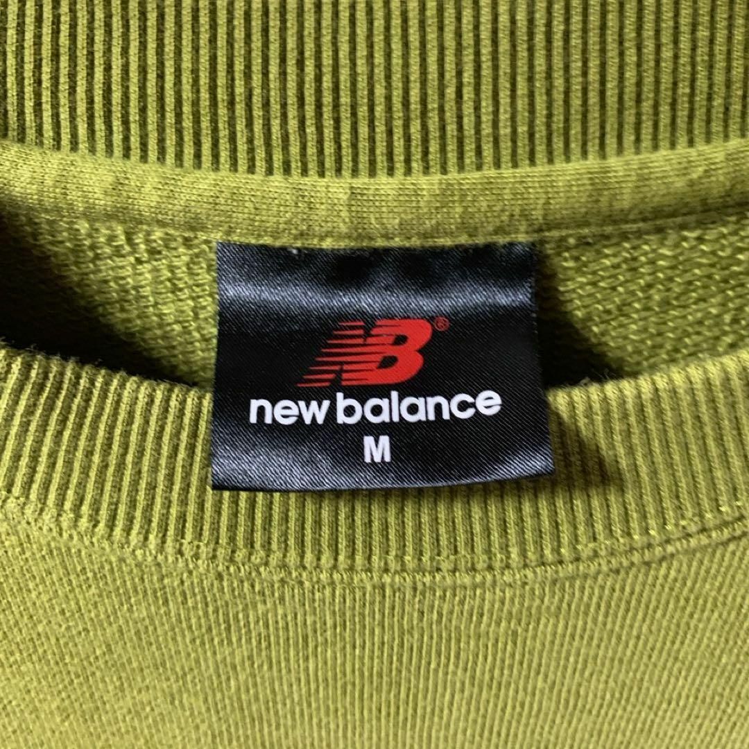 New Balance(ニューバランス)の00s 古着 ニューバランス 短丈スウェット センター アーチロゴ 黄緑 y2k メンズのトップス(スウェット)の商品写真