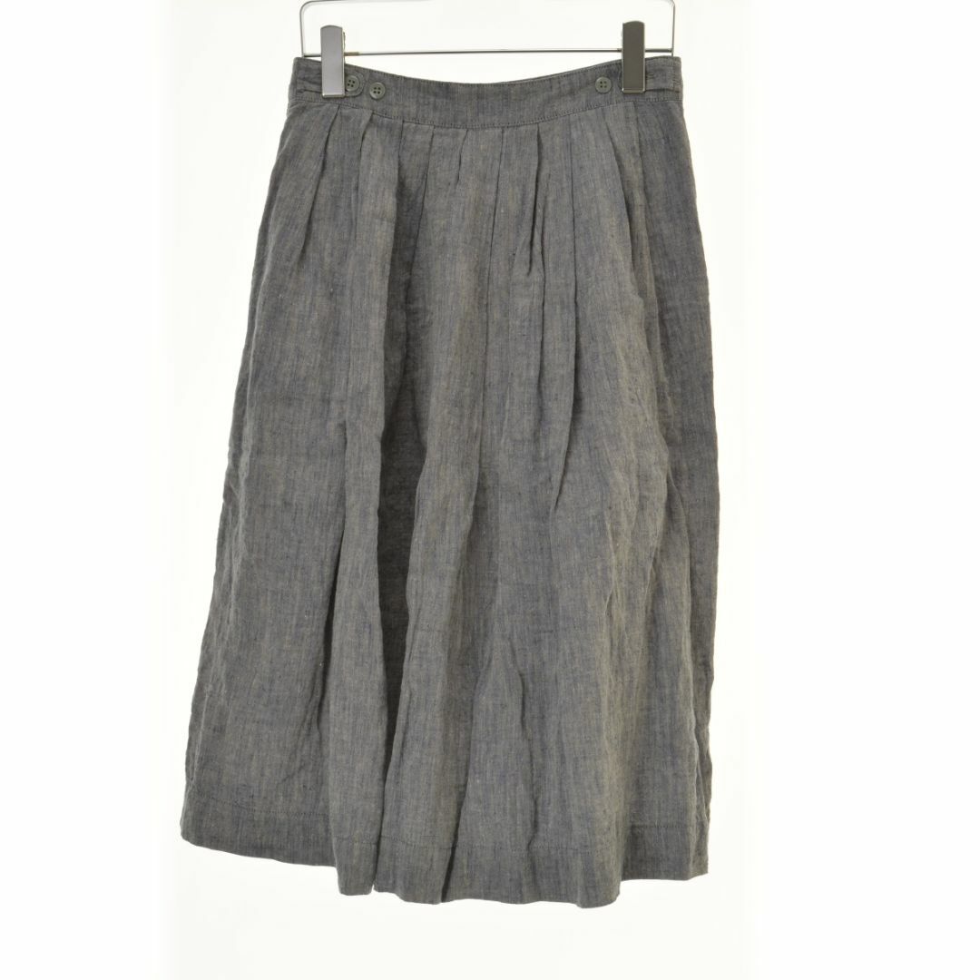 【休日と詩】リネンプリーツスカート レディースのスカート(ひざ丈スカート)の商品写真