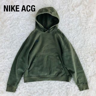 ナイキ(NIKE)のNIKEナイキACG　スウェットパーカー　カーキオリーブ　Lスエットパーカー(パーカー)