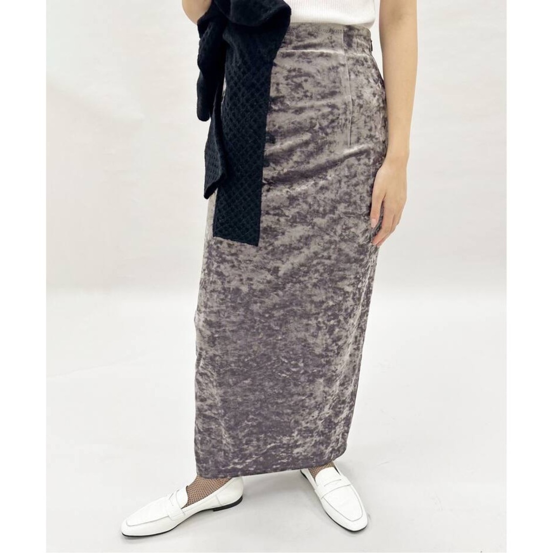 EDIT.FOR LULU(エディットフォールル)の【EDIT.FOR LULU】 abc ベロア ストレッチタイトスカート　36 レディースのスカート(ロングスカート)の商品写真