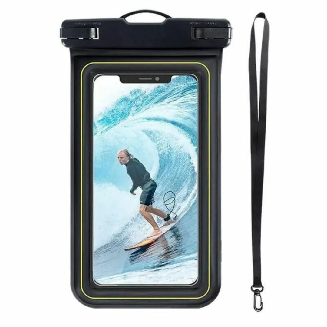 スマホ 防水ケースお風呂 IPX8プール 水中撮影携帯首かけ海水浴水泳潜水温泉  スマホ/家電/カメラのスマホアクセサリー(モバイルケース/カバー)の商品写真