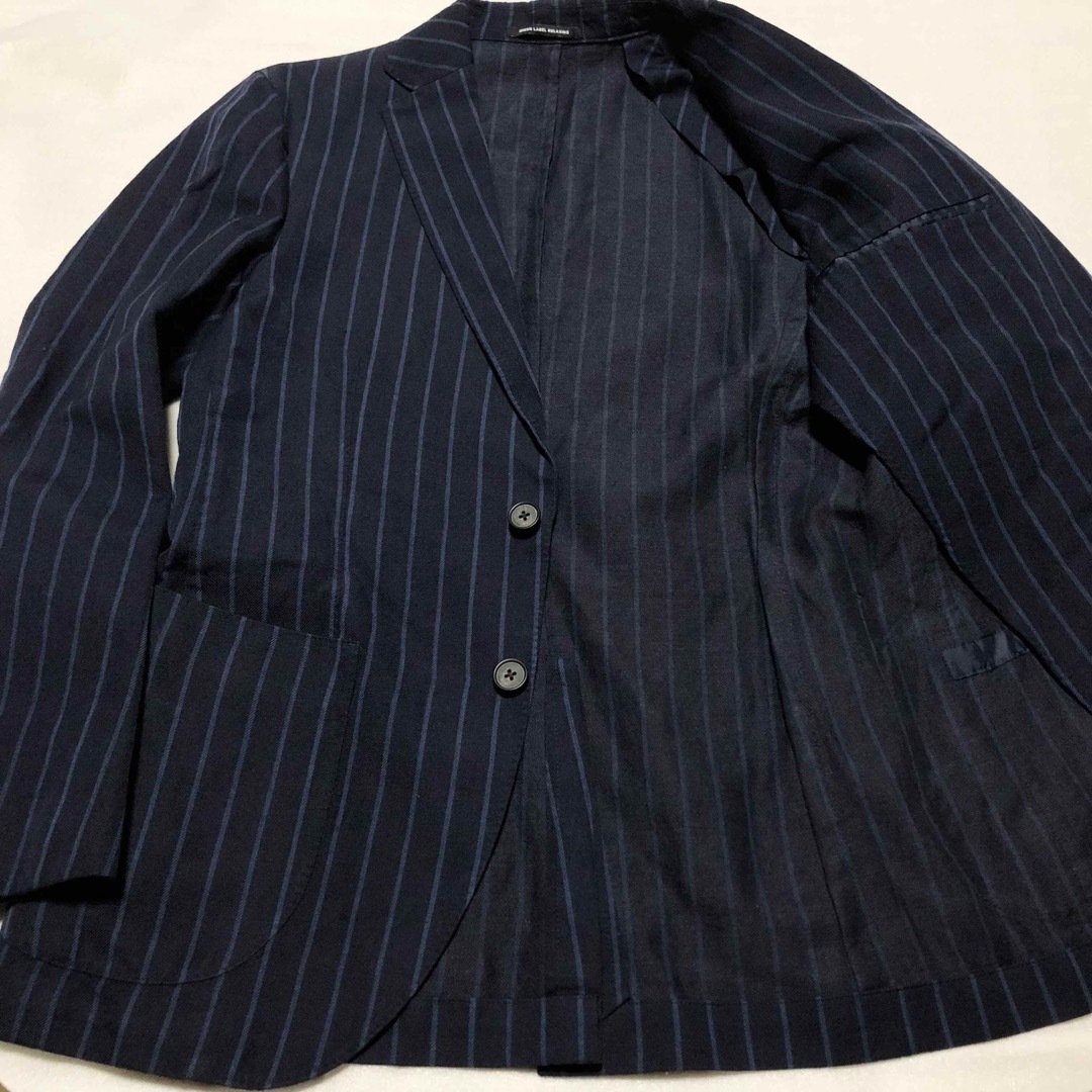 UNITED ARROWS green label relaxing(ユナイテッドアローズグリーンレーベルリラクシング)の【極美品】GLR ユナイテッドアローズ サマーウール混リネンジャケット 44 紺 メンズのジャケット/アウター(テーラードジャケット)の商品写真