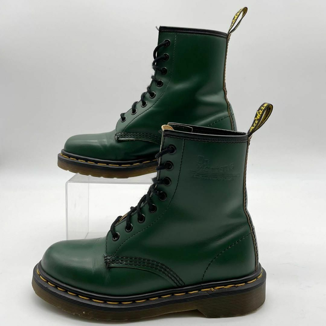 Dr.Martens(ドクターマーチン)の★レア ドクターマーチン 8ホール 英国製 ブーツ イングランド 緑 UK4.0 レディースの靴/シューズ(ブーツ)の商品写真