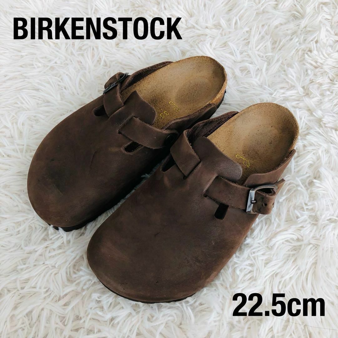 BIRKENSTOCK - BIRKENSTOCKビルケンシュトックボストンレザーダーク 