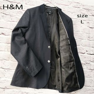 エイチアンドエム(H&M)の【切り返し】エイチアンドエム H&M タキシード風 テーラードジャケット(テーラードジャケット)