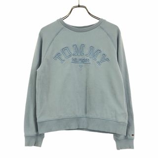 トミーヒルフィガー 長袖 トレーナー 152 ライトブルー TOMMY HILFIGER スウェット キッズ 古着 【240323】