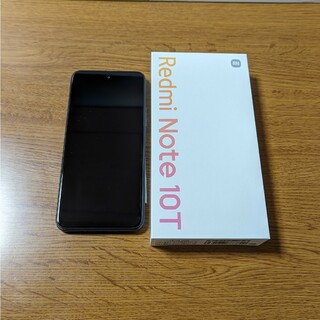 シャオミ(Xiaomi)のRedmi Note 10T　AzureBlack 4GB/64GB(スマートフォン本体)