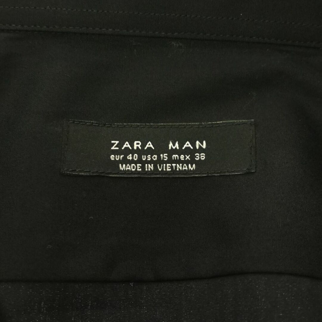 ZARA(ザラ)のザラマン 長袖 コットンシャツ XS ブラック ZARA MAN メンズ 古着 【240323】 メンズのトップス(シャツ)の商品写真