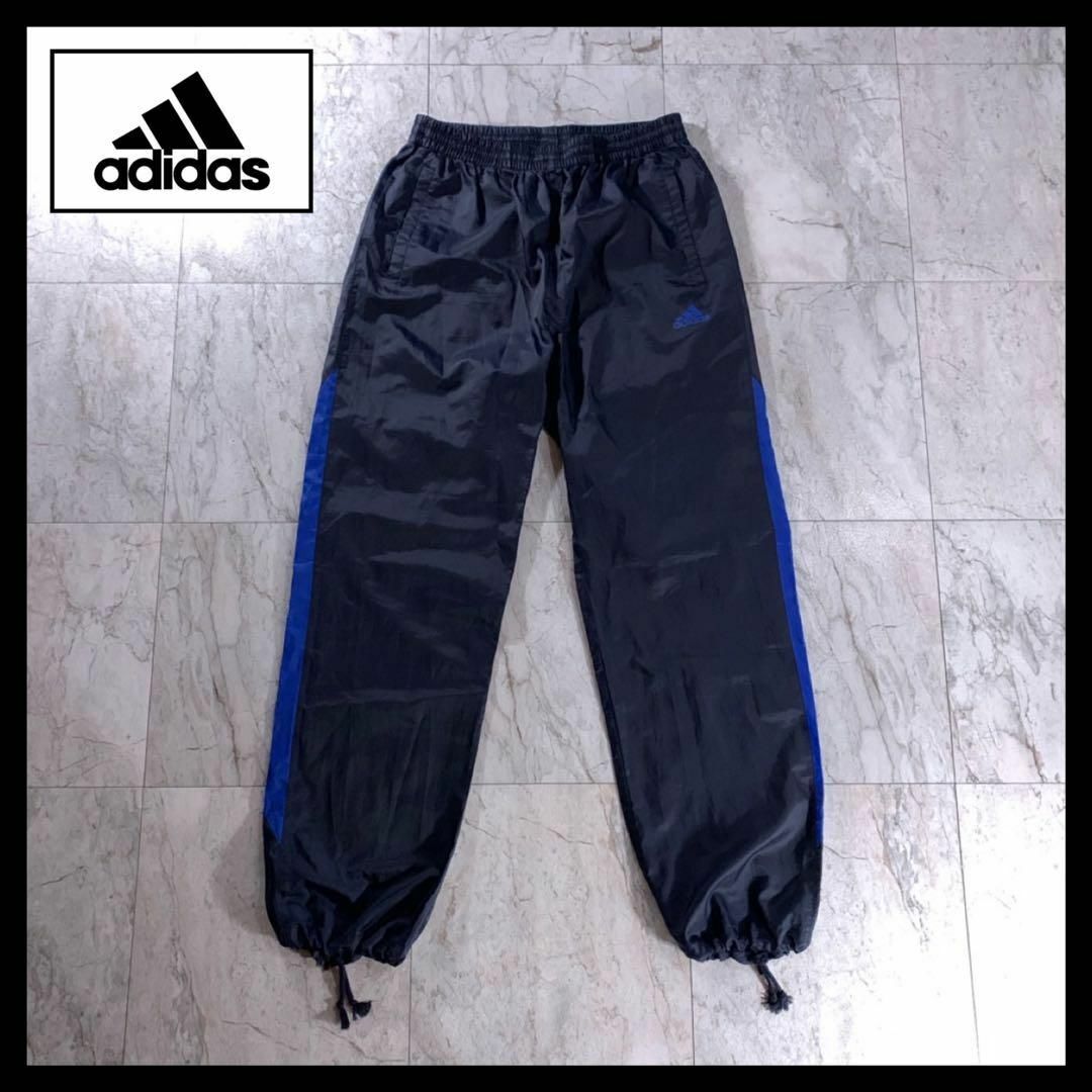 adidas(アディダス)の00s adidas ナイロンパンツ ネイビー ブルー ドローコード L y2k メンズのパンツ(その他)の商品写真