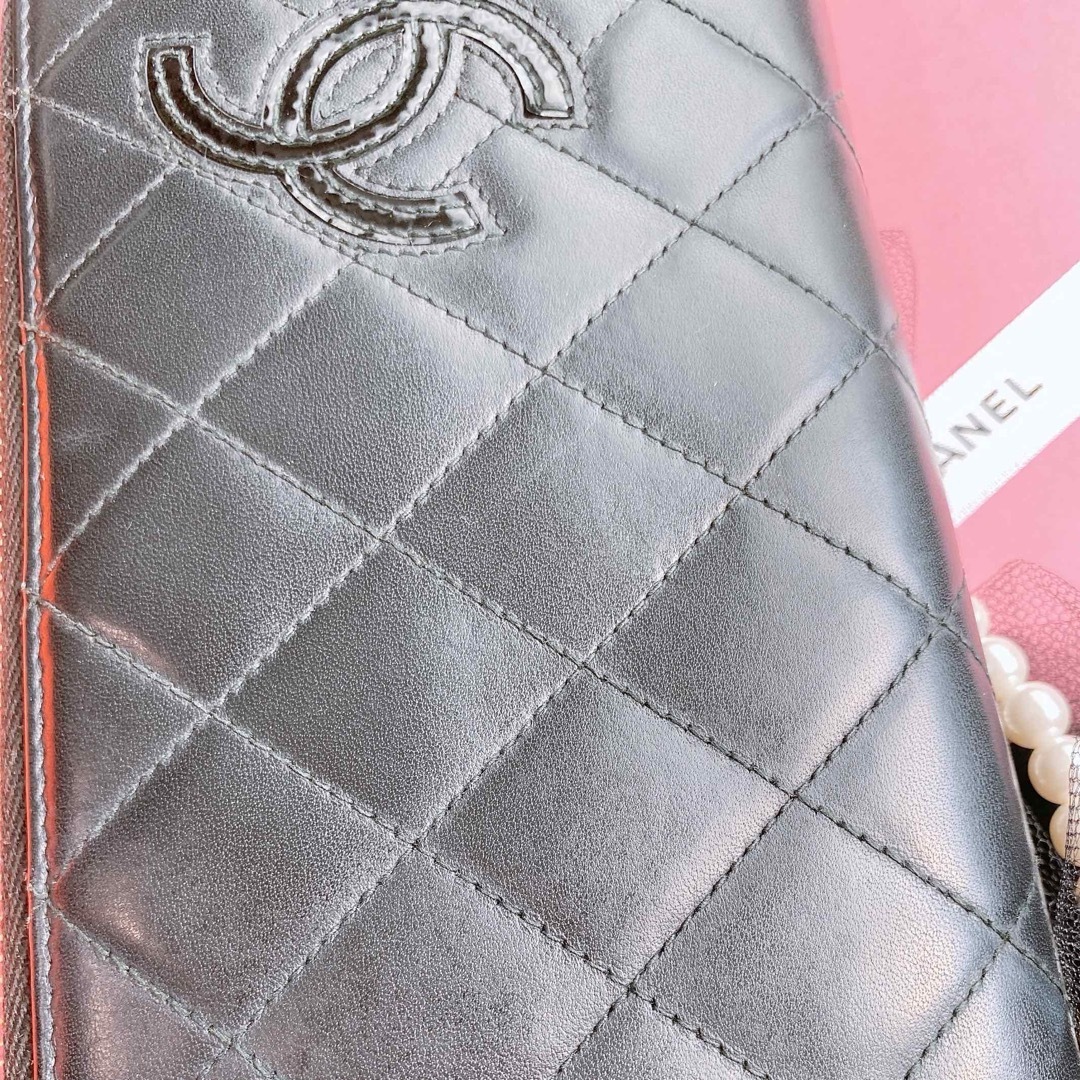 CHANEL(シャネル)のシャネル　シンプリーCC マトラッセ　ラムスキン　ラウンドジップ　長財布 レディースのファッション小物(財布)の商品写真