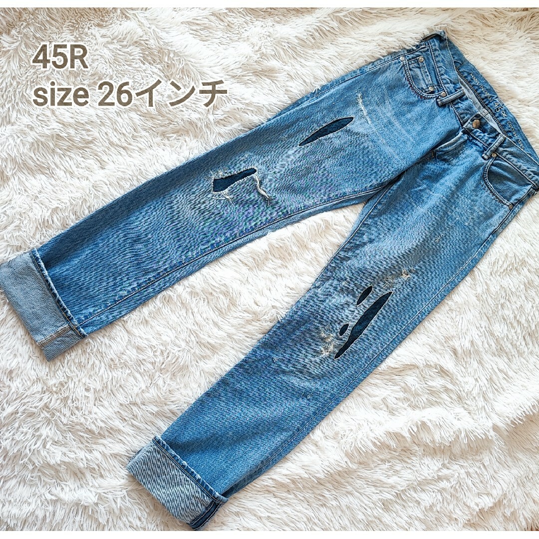 45R(フォーティファイブアール)の45R デニムパンツ おこめデニムのコイン5 再び 26インチ レディースのパンツ(デニム/ジーンズ)の商品写真