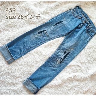 45R デニムパンツ おこめデニムのコイン5 再び 26インチ