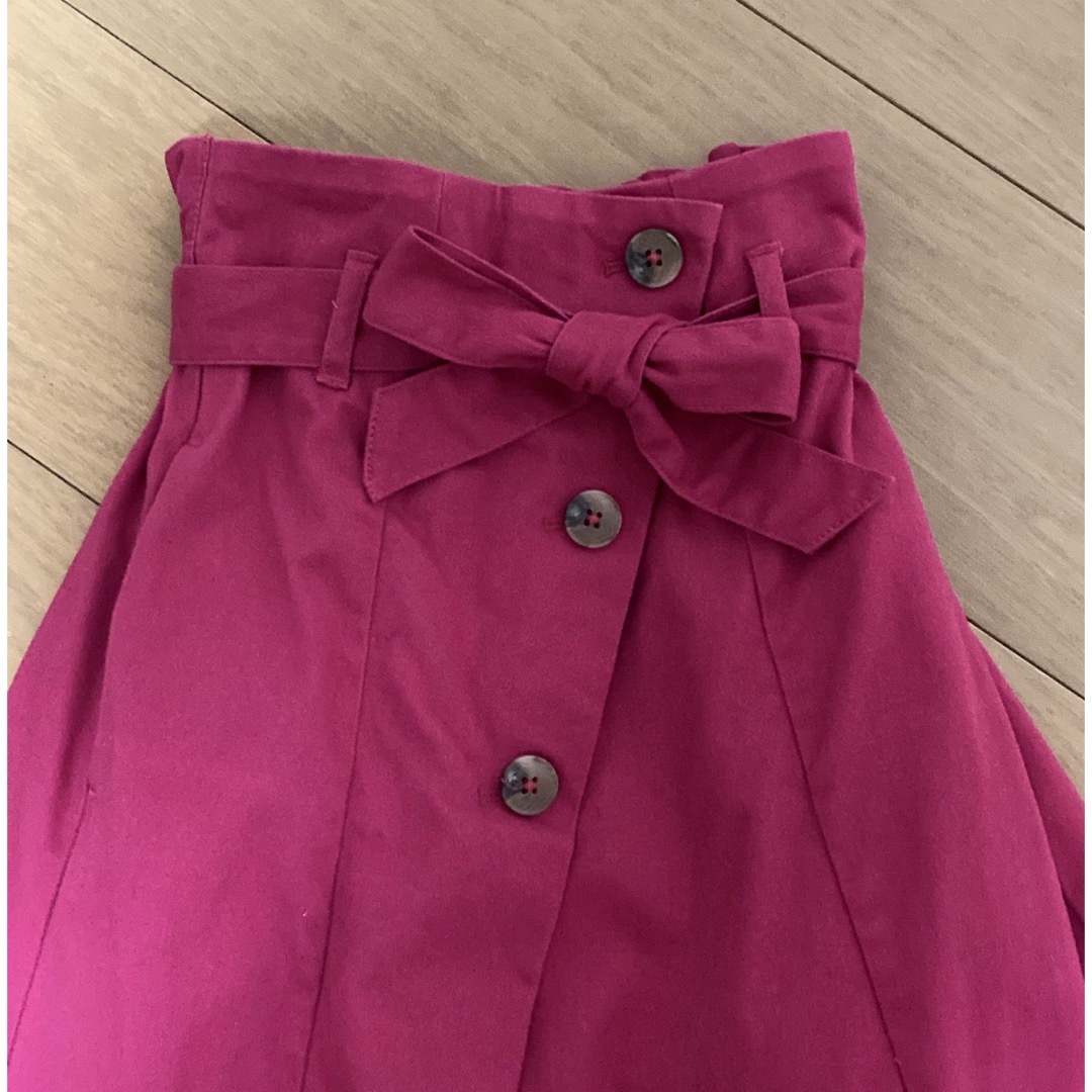 GU(ジーユー)のロングスカート  130 ピンク キッズ/ベビー/マタニティのキッズ服女の子用(90cm~)(スカート)の商品写真