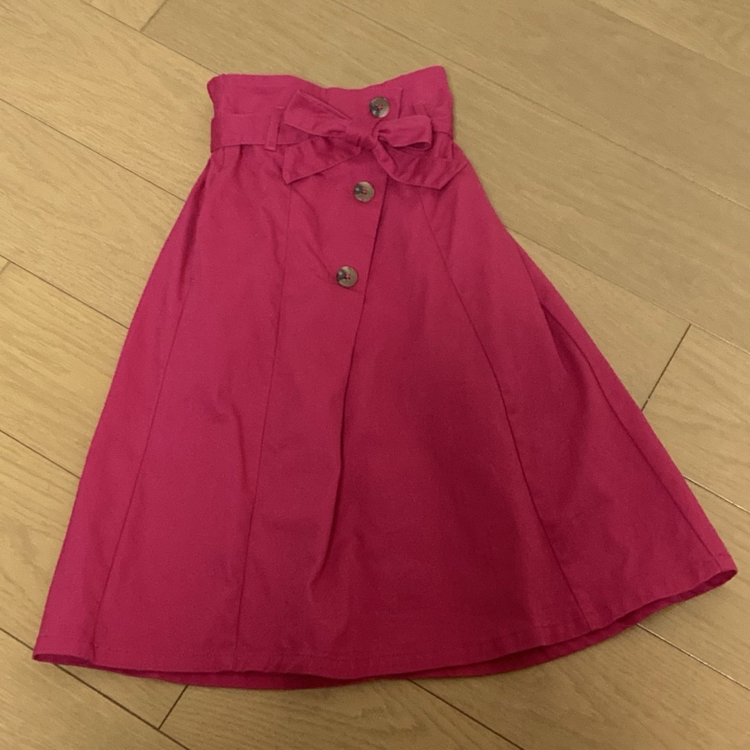 GU(ジーユー)のロングスカート  130 ピンク キッズ/ベビー/マタニティのキッズ服女の子用(90cm~)(スカート)の商品写真