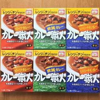 エザキグリコ(江崎グリコ)のカレー職人 6食【ビーフ、欧風 中辛／スパイシーチキン 辛口】レトルトカレー(レトルト食品)