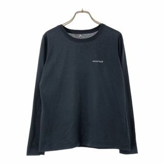 モンベル 長袖 Tシャツ M ネイビー mont-bell ロンT アウトドア レディース 古着 【240323】 メール便可