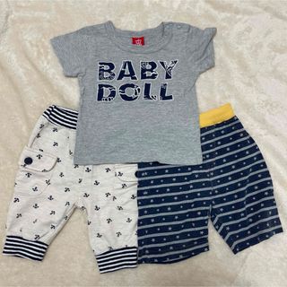 ベビードール(BABYDOLL)の・子ども服　夏用　サイズ80 ３点セット(Ｔシャツ)