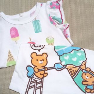 いちご好き様専用♡新品半袖Ｔシャツ＋半袖Ｔシャツセット♡２枚セット♡アイス柄♡(Tシャツ/カットソー)