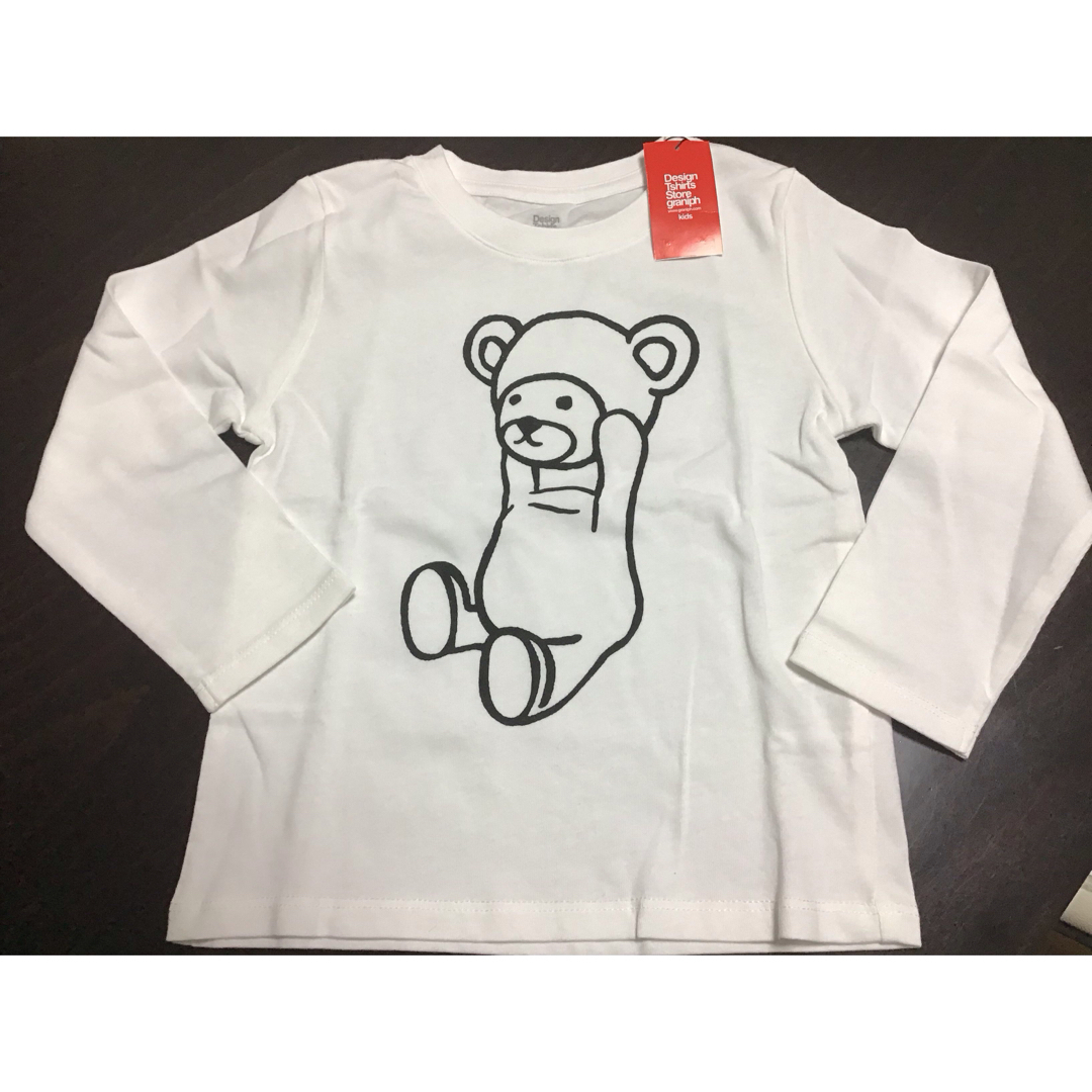 Design Tshirts Store graniph(グラニフ)のグラニフ　長袖　キッズ  ロンT  コントロールベア　110子供服 キッズ/ベビー/マタニティのキッズ服女の子用(90cm~)(Tシャツ/カットソー)の商品写真