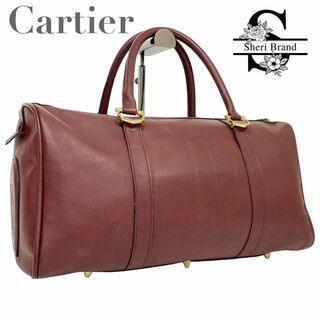 カルティエ(Cartier)のCartier マストライン ボストンバッグ ボルドー ゴールド金具 レディース(ボストンバッグ)