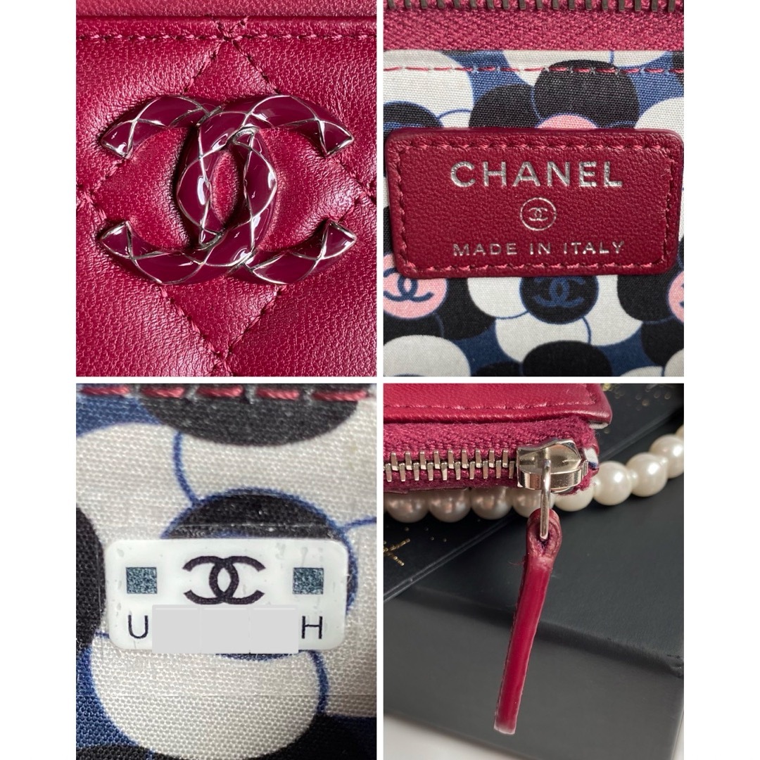 CHANEL(シャネル)の☆美品☆シャネル　マトラッセ　ラムスキン　フラグメントケース　ボルドー レディースのファッション小物(コインケース)の商品写真