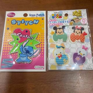 ディズニー(Disney)の◾️アイロンワッペン　ぷっくりけ2種類　スティッチ　ツムツム　ディズニーミッキー(その他)