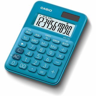 色:レイクブルーCASIOカシオ カラフル電卓 レイクブルー 10桁 ミニミ(OA機器)