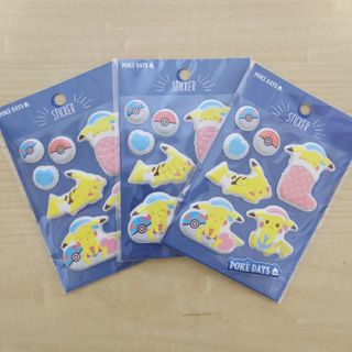 ポケモン(ポケモン)のポケモン　ぷっくりシールセット　おやすみ　ステッカー　ピカチュウ　ポケデイズ(シール)