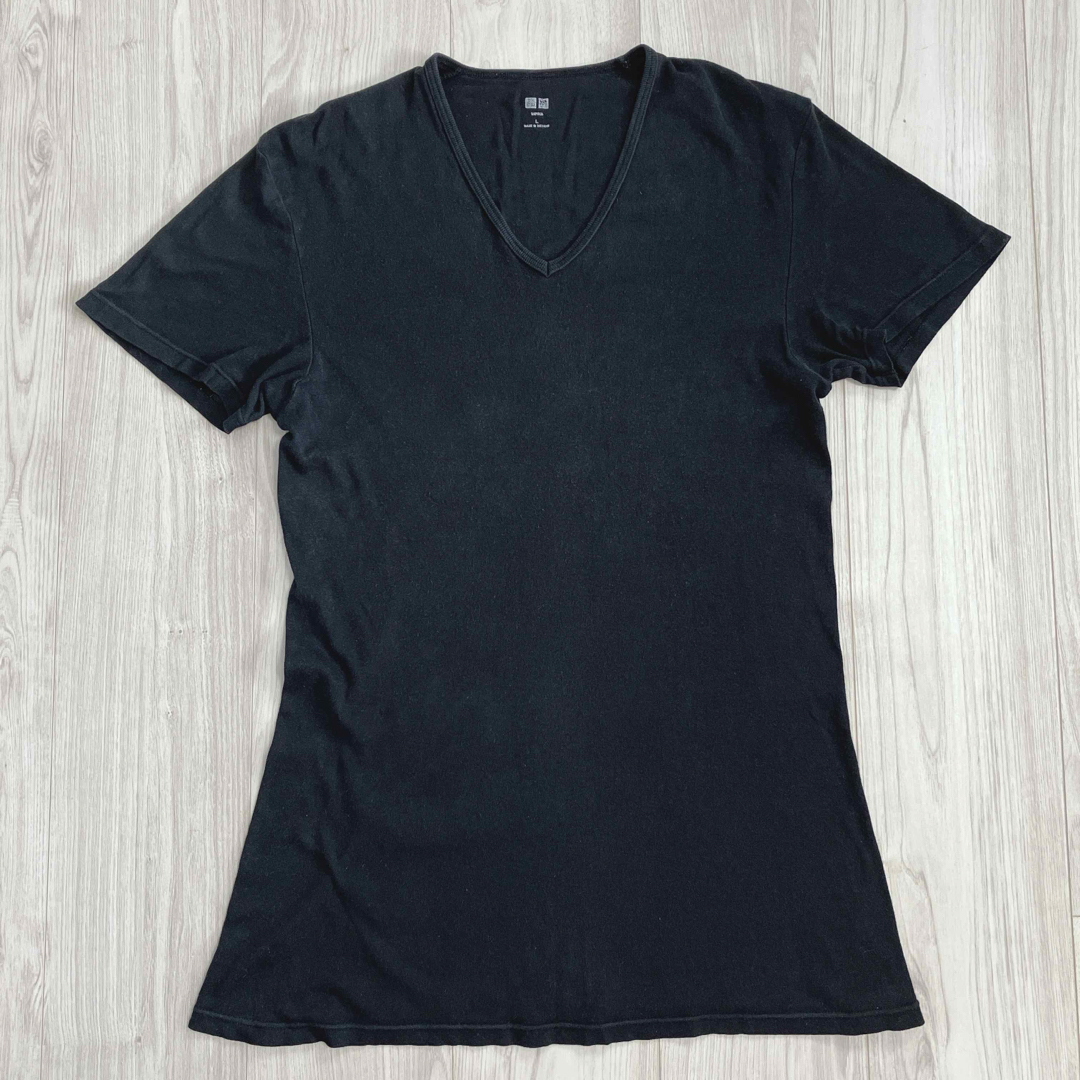 UNIQLO(ユニクロ)のユニクロ　ジーユー　メンズL　半袖Tシャツ　インナーシャツ　3点　おまとめセット メンズのトップス(Tシャツ/カットソー(半袖/袖なし))の商品写真