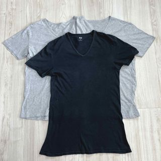 ユニクロ(UNIQLO)のユニクロ　ジーユー　メンズL　半袖Tシャツ　インナーシャツ　3点　おまとめセット(Tシャツ/カットソー(半袖/袖なし))