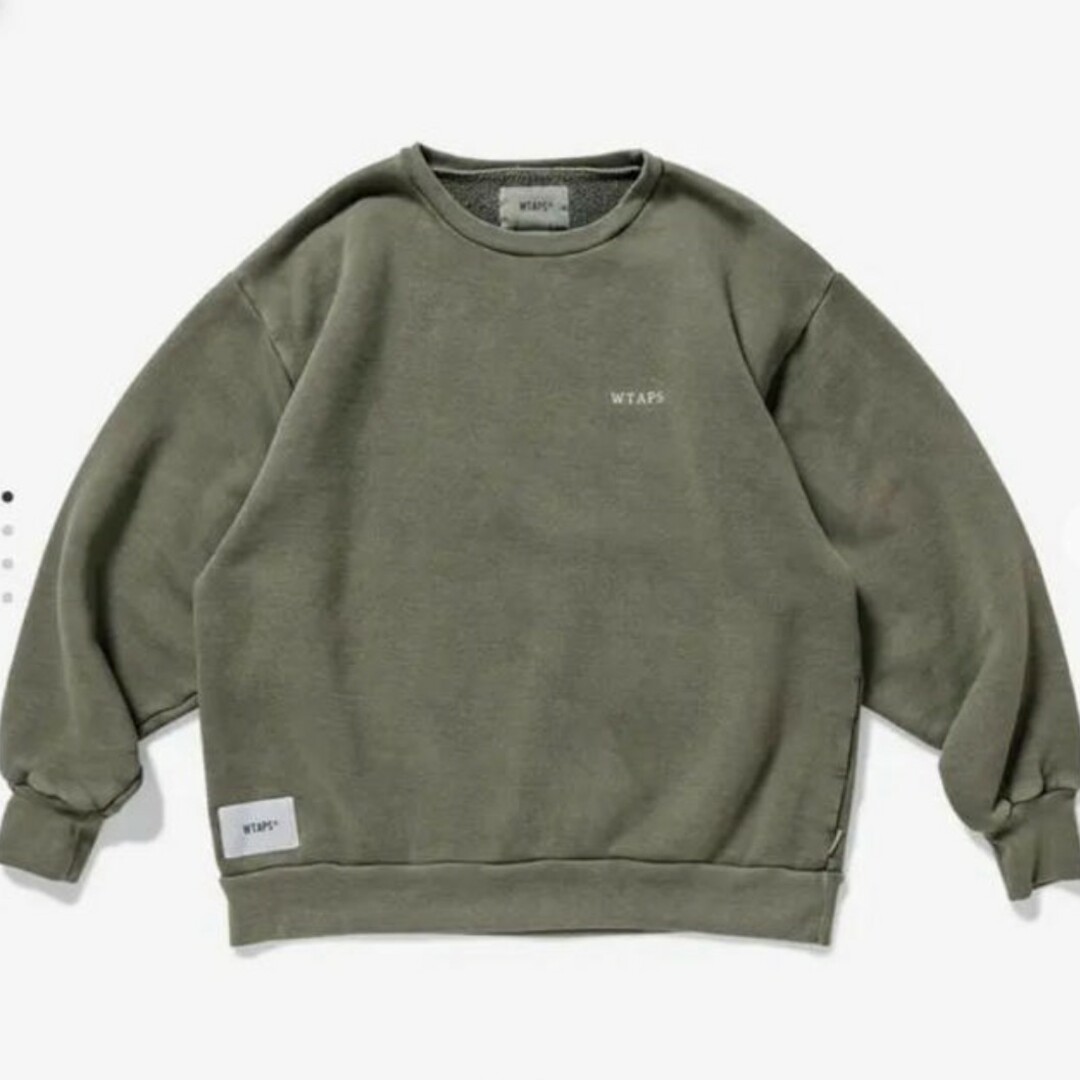 W)taps(ダブルタップス)の【極美品】wtape 19AW COLLEGE CREW NECK オリーブ S メンズのトップス(スウェット)の商品写真