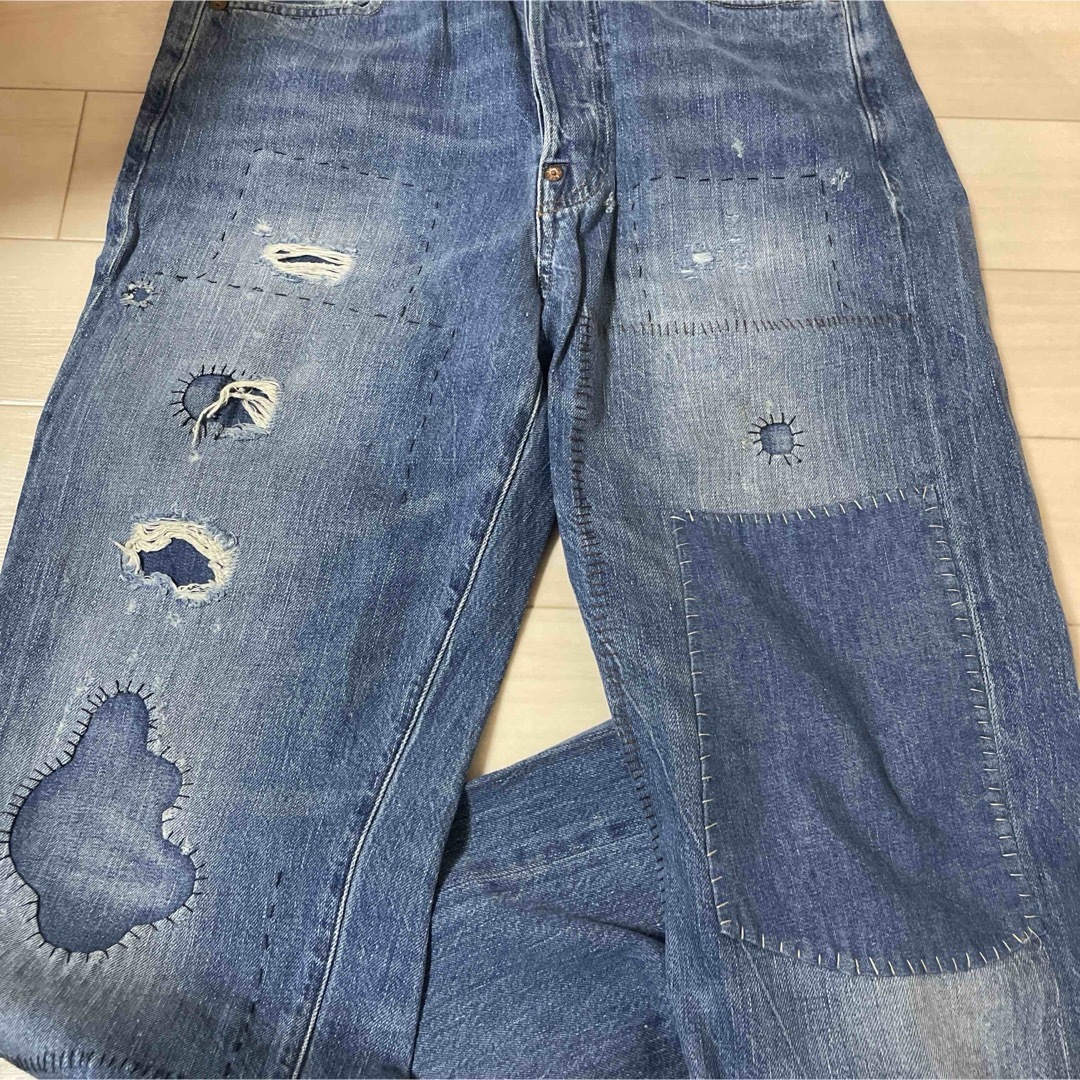 Levi's リーバイス LVC 501 ダメージ リペア加工 デニム キムタク Levi's リーバイス LVC 501 ダメージ リペア加工 デニム キムタク