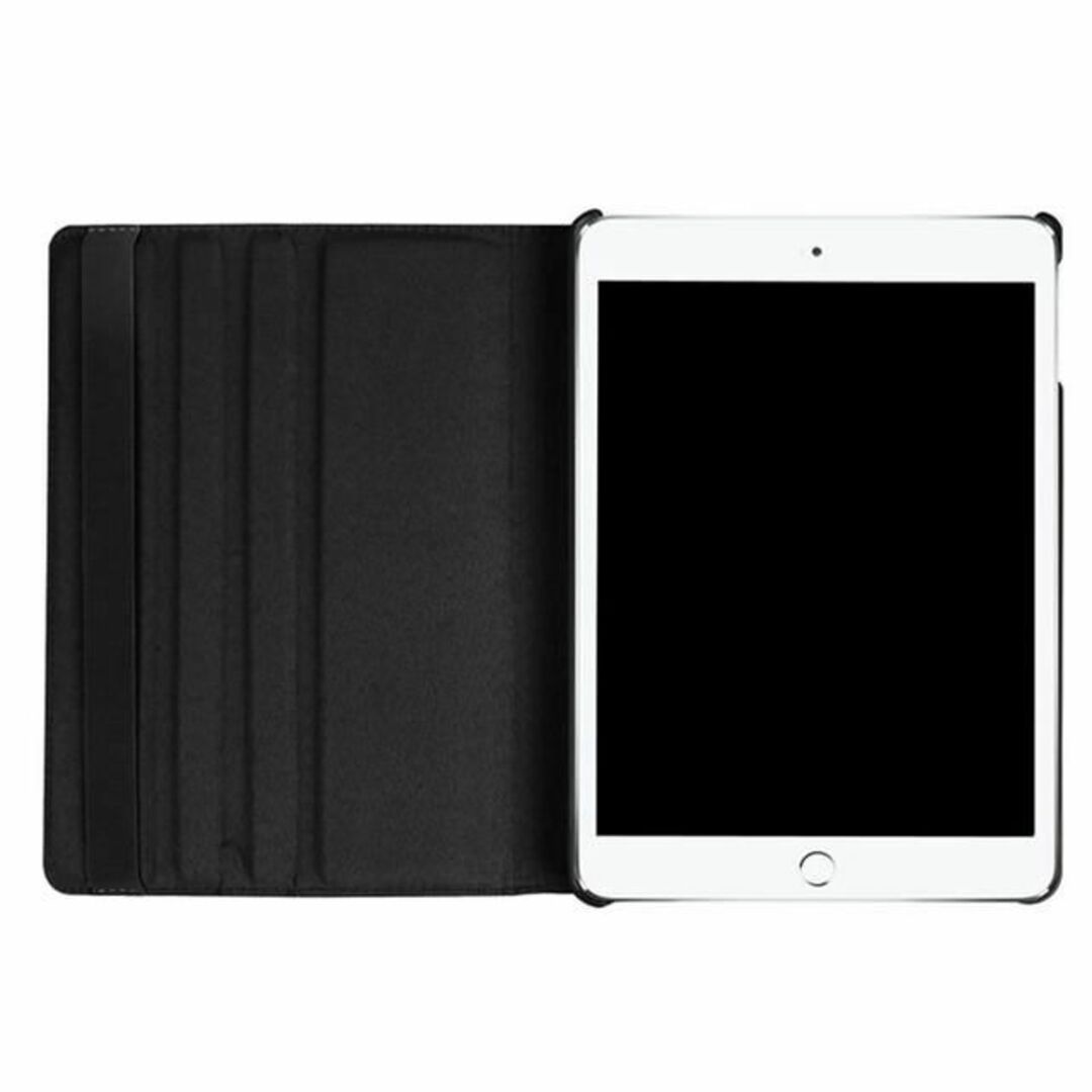 iPad 6世代/5世代/Air/Air2 ブラック 360度回転 ケース スマホ/家電/カメラのスマホアクセサリー(iPadケース)の商品写真