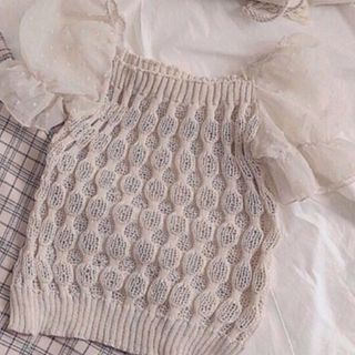 ロキエ(Lochie)のpuff knit❤︎(カットソー(半袖/袖なし))