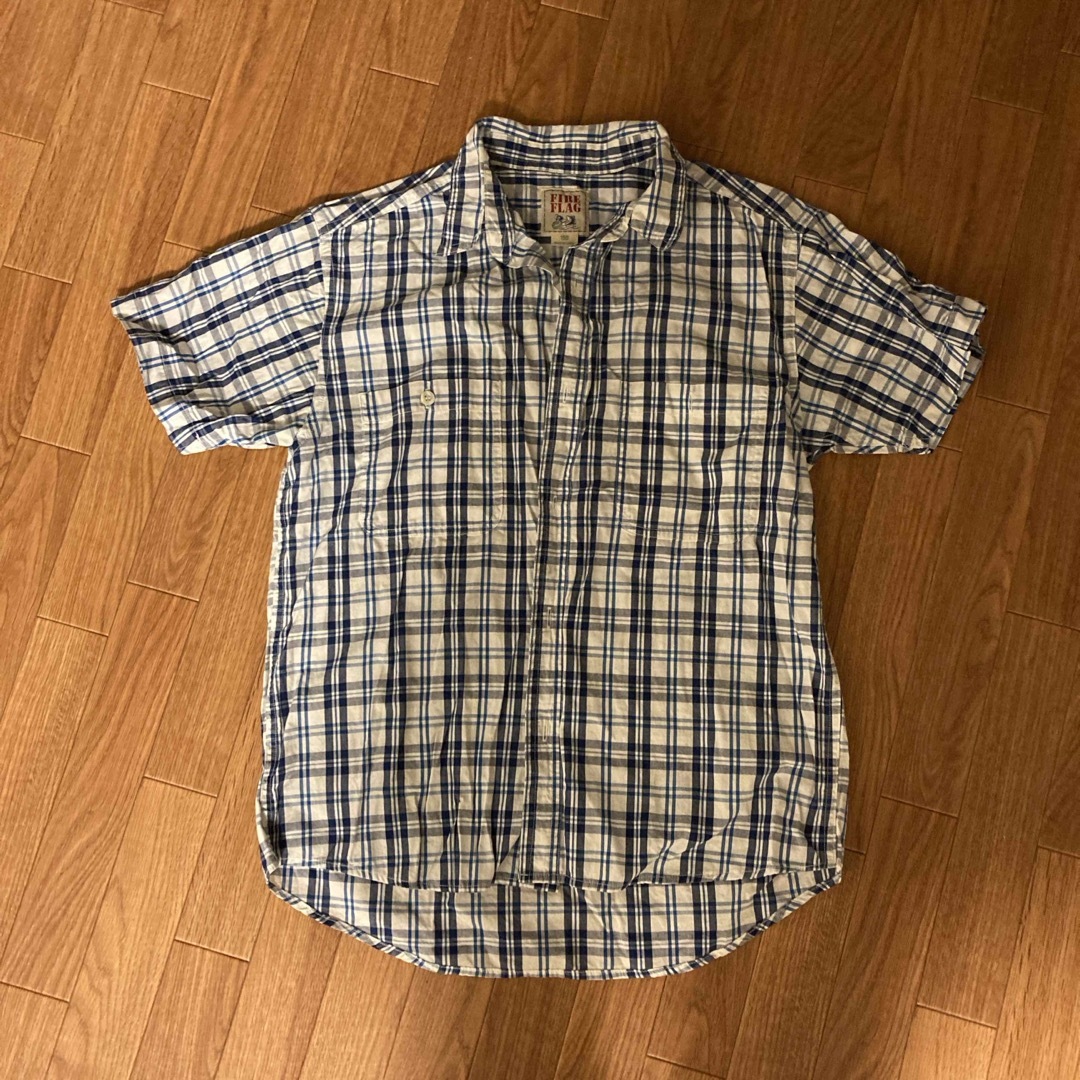 キッズ半袖チェックシャツ キッズ/ベビー/マタニティのキッズ服男の子用(90cm~)(ブラウス)の商品写真