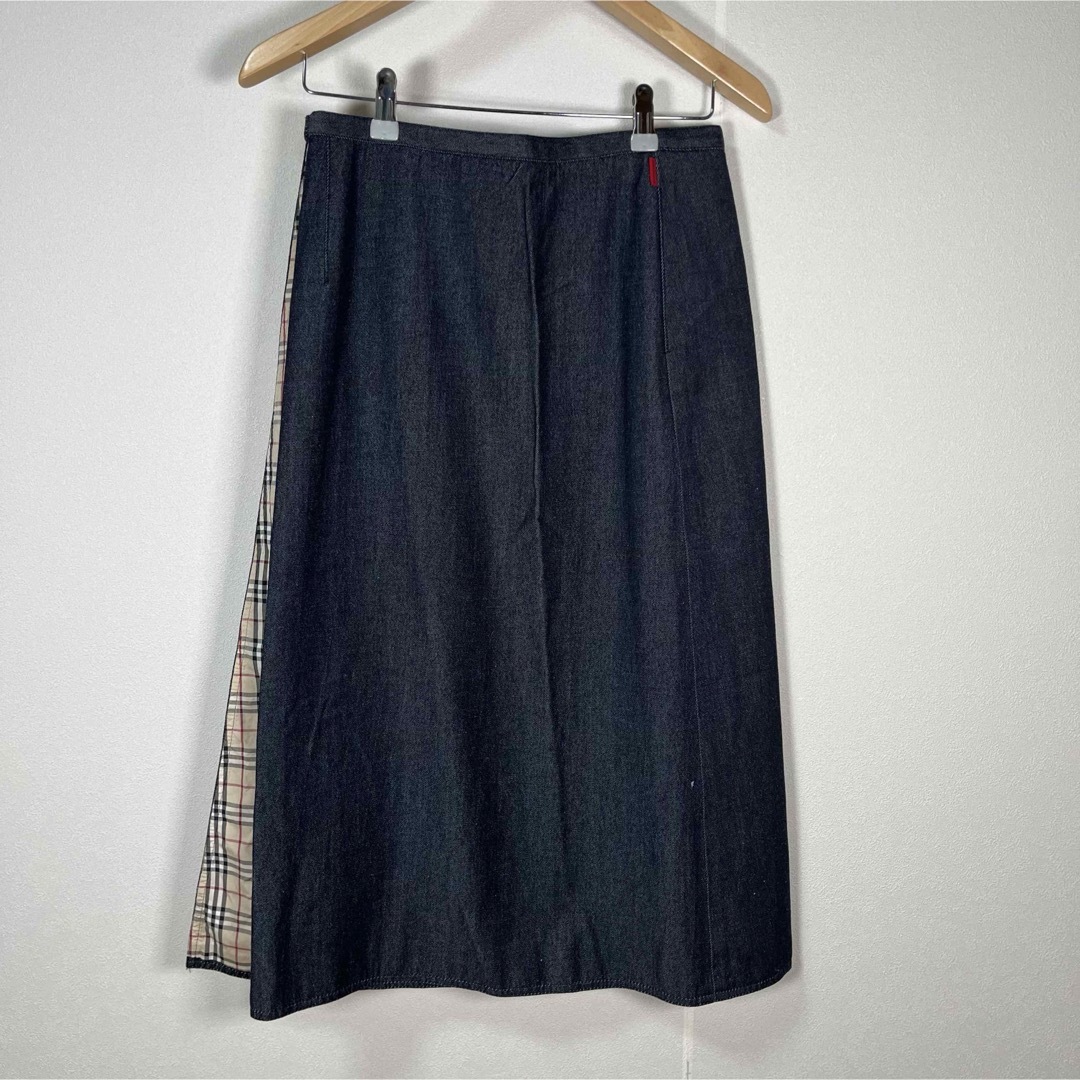 BURBERRY(バーバリー)のバーバリーロンドン デニム巻きスカート ノバチェック レディースのスカート(ひざ丈スカート)の商品写真