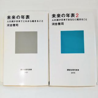 コウダンシャ(講談社)の河合雅司 新書2冊セット 未来の年表 1&2 匿名配送 送料無料(ノンフィクション/教養)