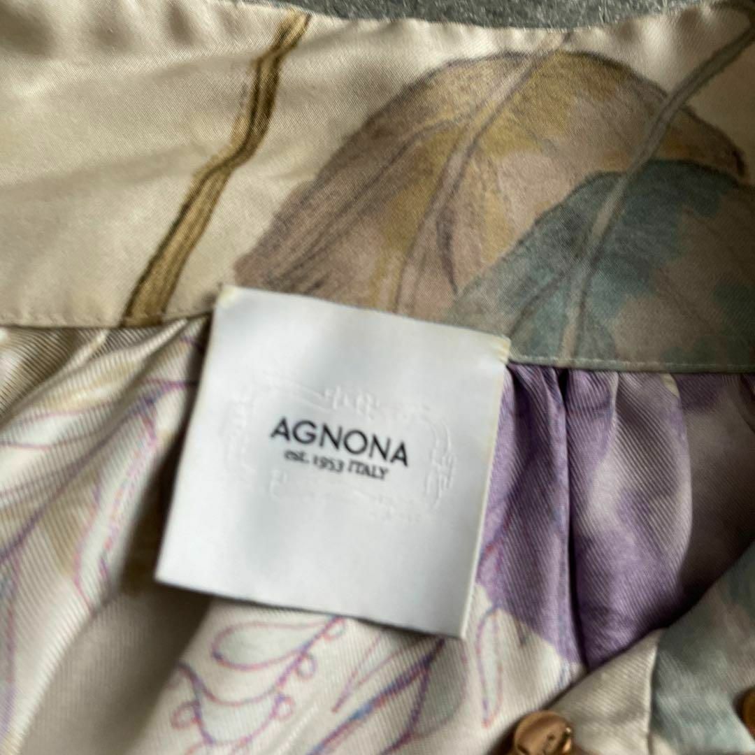 AGNONA 総柄 花柄 ジャケット ボタニカル サテン シルク レディースのジャケット/アウター(ブルゾン)の商品写真