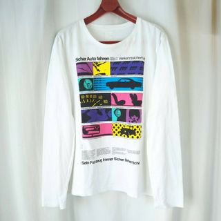 グラニフ(Design Tshirts Store graniph)のグラニフ　Tシャツ　長袖　ホワイト(Tシャツ/カットソー(七分/長袖))