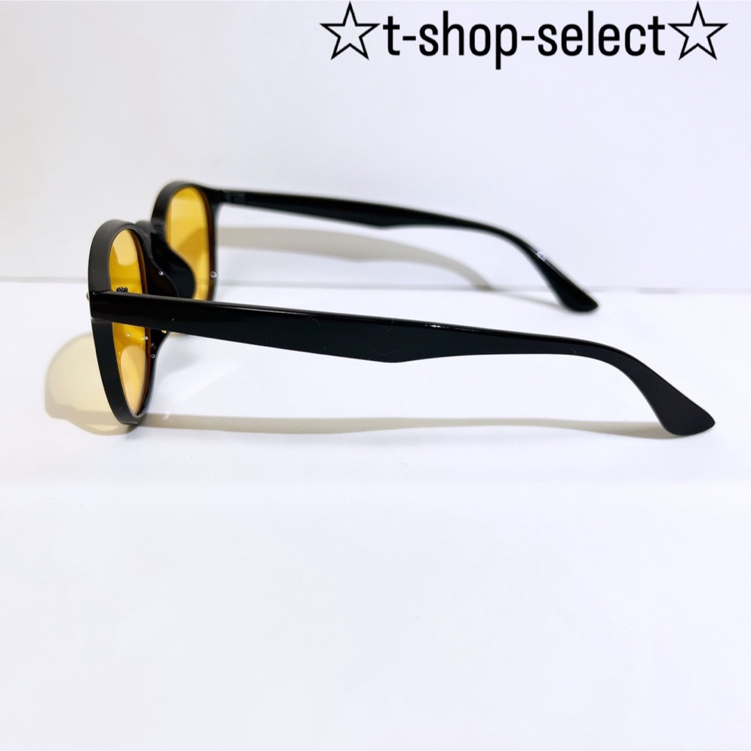 『新品』ボストン ウェリントン サングラス ブラック ライトオレンジ メンズのファッション小物(サングラス/メガネ)の商品写真