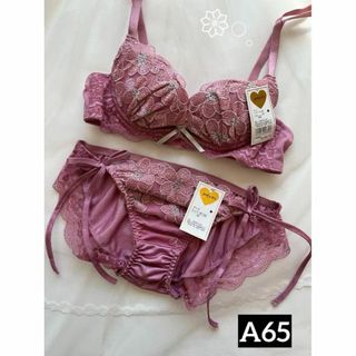 ブラショーツセット…•᎑•… A65ピンク◇◇単品シリーズA65_1(ブラ&ショーツセット)