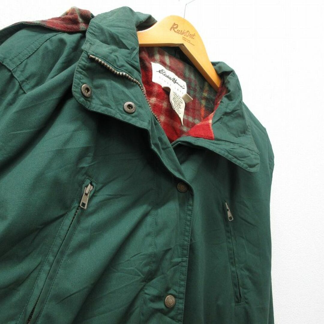 Eddie Bauer(エディーバウアー)の古着 エディーバウアー 長袖 ジャケット マウンテン パーカー レディース 00年代 00s 緑 グリーン 内側ウール 23dec23 中古 アウター ジャンパー ブルゾン レディースのジャケット/アウター(ロングコート)の商品写真