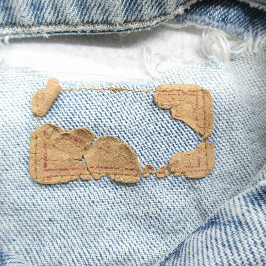 Levi's(リーバイス)のS★古着 リーバイス Levis 長袖 ジージャン メンズ 90年代 90s USA製 紺 ネイビー デニム 23dec21 中古 アウター Gジャン ジャケット メンズのジャケット/アウター(ダッフルコート)の商品写真