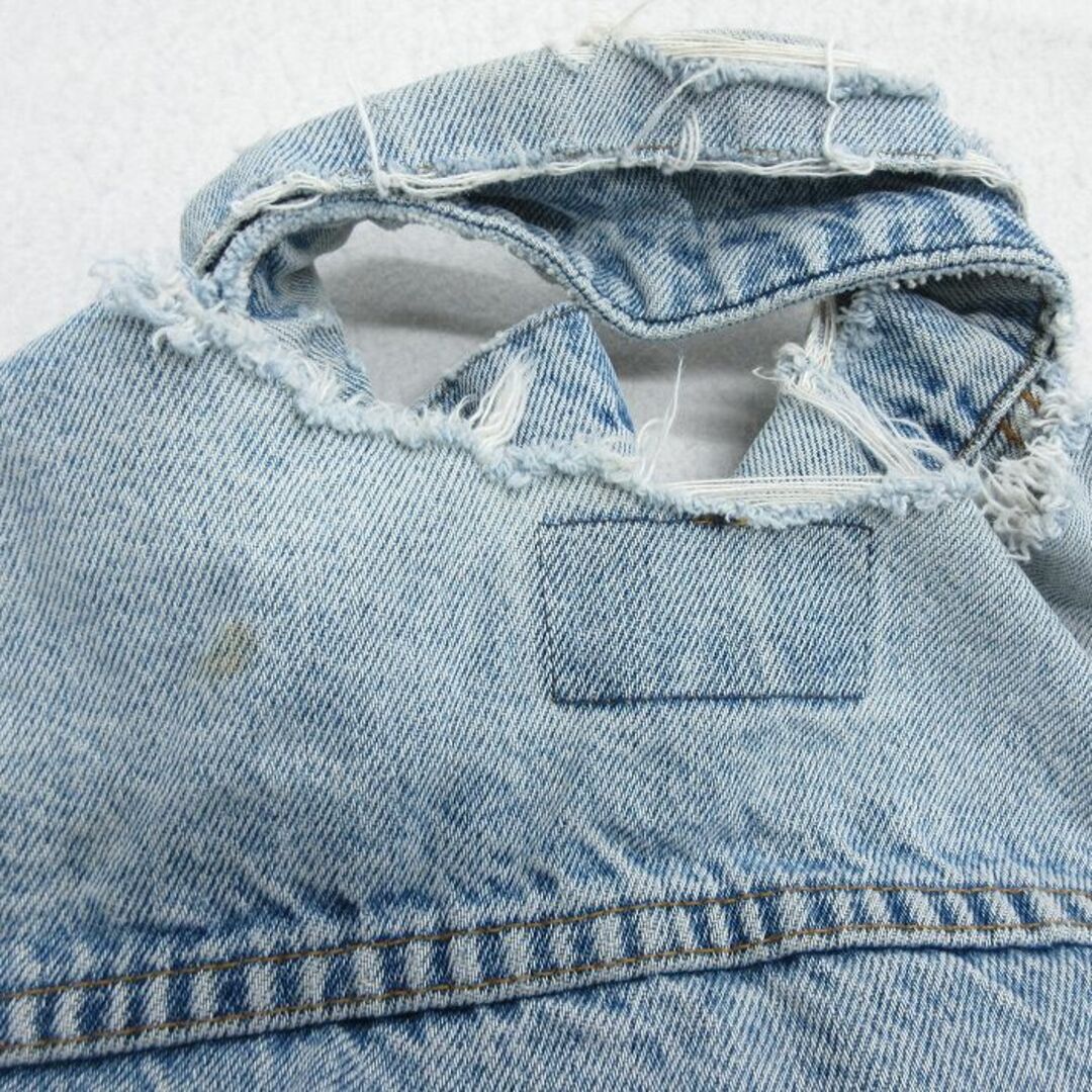 Levi's(リーバイス)のS★古着 リーバイス Levis 長袖 ジージャン メンズ 90年代 90s USA製 紺 ネイビー デニム 23dec21 中古 アウター Gジャン ジャケット メンズのジャケット/アウター(ダッフルコート)の商品写真