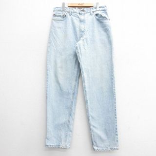 リーバイス(Levi's)のW35★古着 ジーンズ Levis リーバイス 550 メンズ 90年代 90s テーパード コットン USA製 紺 ネイビー デニム 23dec23 中古 ボトムス ジーパン Gパン ロング パンツ(ワークパンツ/カーゴパンツ)