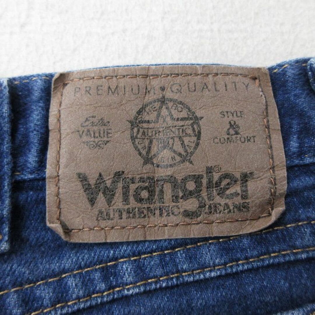 Wrangler(ラングラー)のW36★古着 ラングラー Wrangler ジーンズ メンズ 00年代 00s 紺 ネイビー デニム 23dec26 中古 ボトムス ジーパン Gパン ロング パンツ メンズのパンツ(ワークパンツ/カーゴパンツ)の商品写真