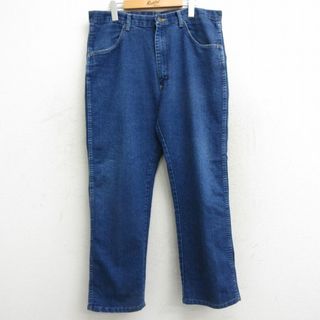 ラングラー(Wrangler)のW36★古着 ラングラー Wrangler ジーンズ メンズ 00年代 00s 紺 ネイビー デニム 23dec26 中古 ボトムス ジーパン Gパン ロング パンツ(ワークパンツ/カーゴパンツ)