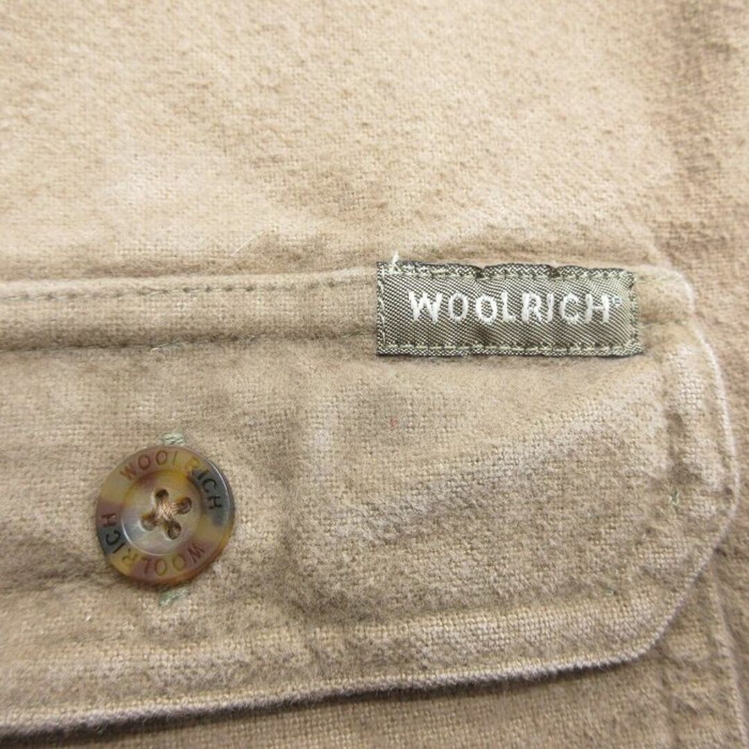 WOOLRICH(ウールリッチ)のXL★古着 ウールリッチ WOOLRICH 長袖 ヘビー フランネル シャツ メンズ 大きいサイズ コットン 濃ベージュ カーキ 23dec21 中古 トップス メンズのトップス(シャツ)の商品写真