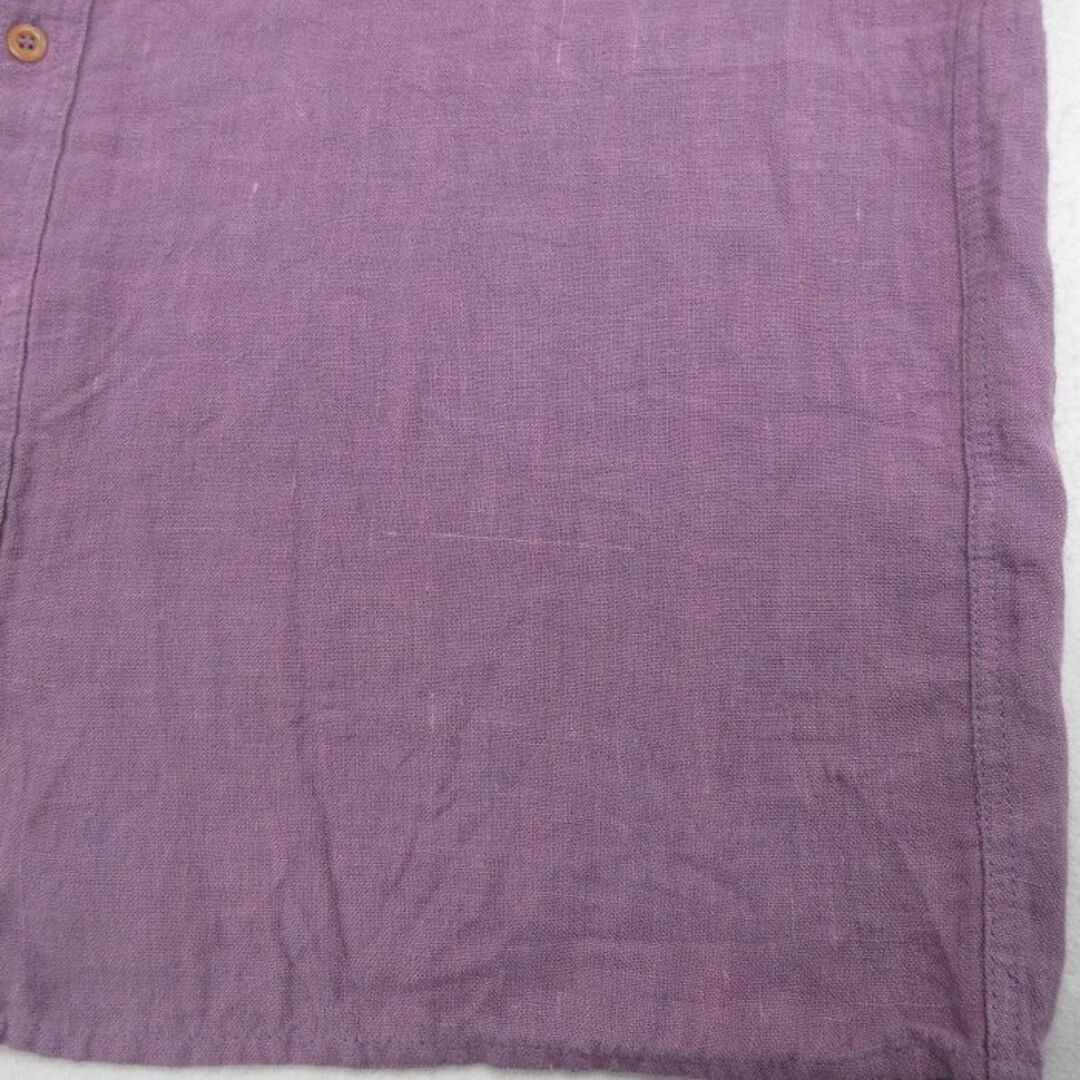 XL★古着 長袖 シャツ メンズ 紫 パープル 23dec26 中古 トップス メンズのトップス(シャツ)の商品写真
