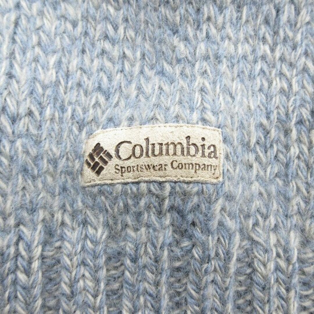 Columbia(コロンビア)のL★古着 コロンビア COLUMBIA 長袖 セーター メンズ 00年代 00s ウール クルーネック 薄紺 ネイビー 23dec23 中古 ニット トップス メンズのトップス(ニット/セーター)の商品写真